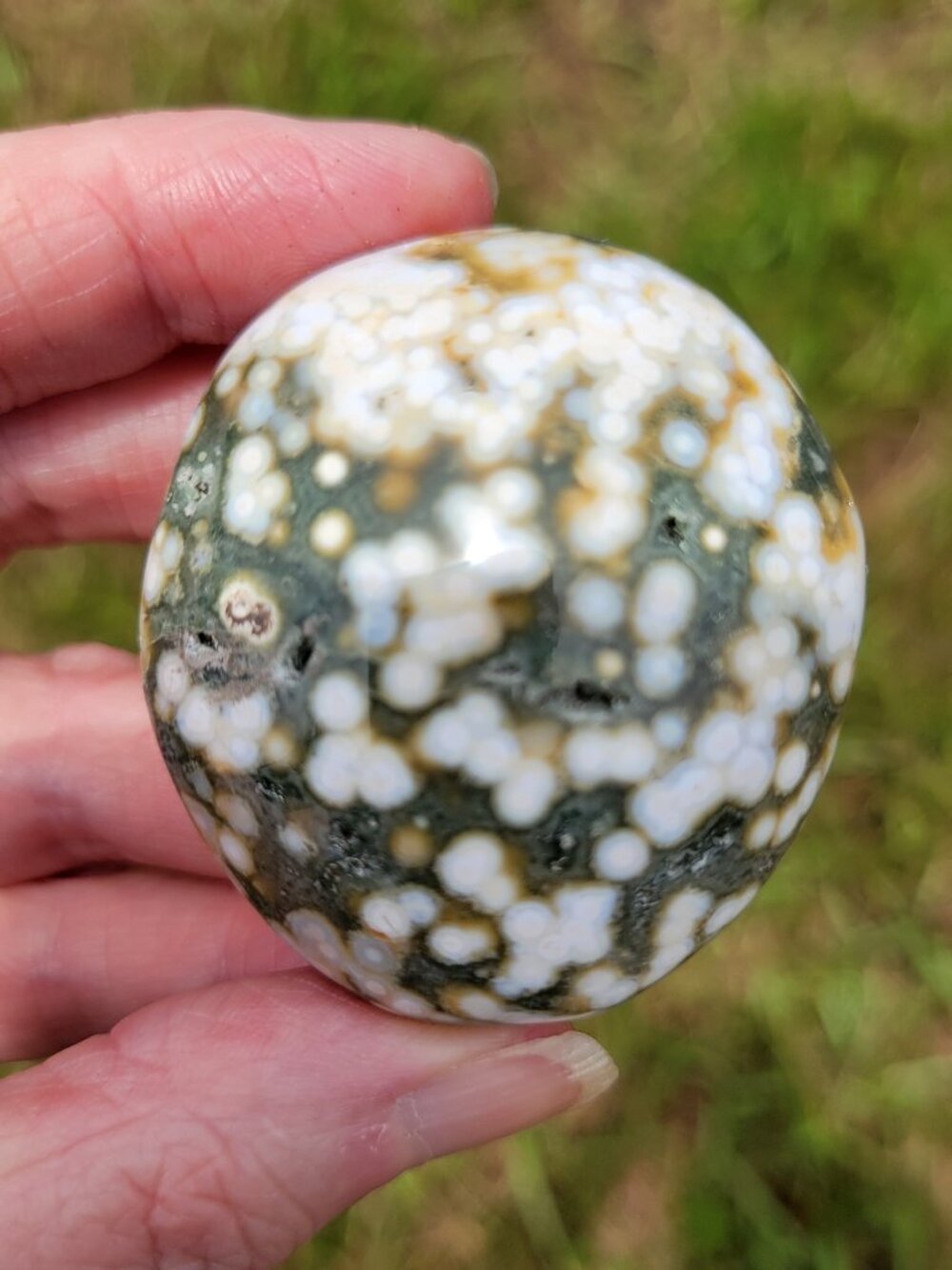 Ocean Jasper Palm Stone (OJ413)